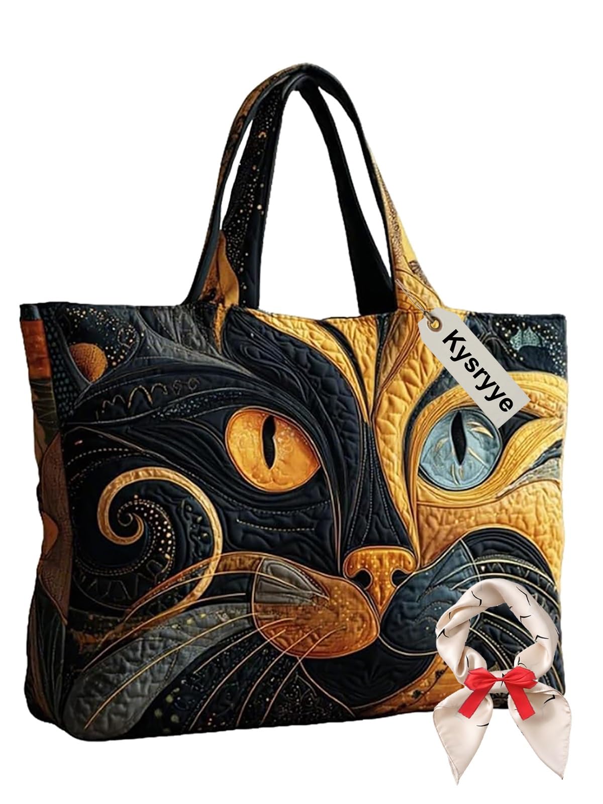Small Quilted Tote Bag for Women, Vintage Quilt Purse Unique Large Capacity Foldable Shoulder Bag Daily Hobo Bags
