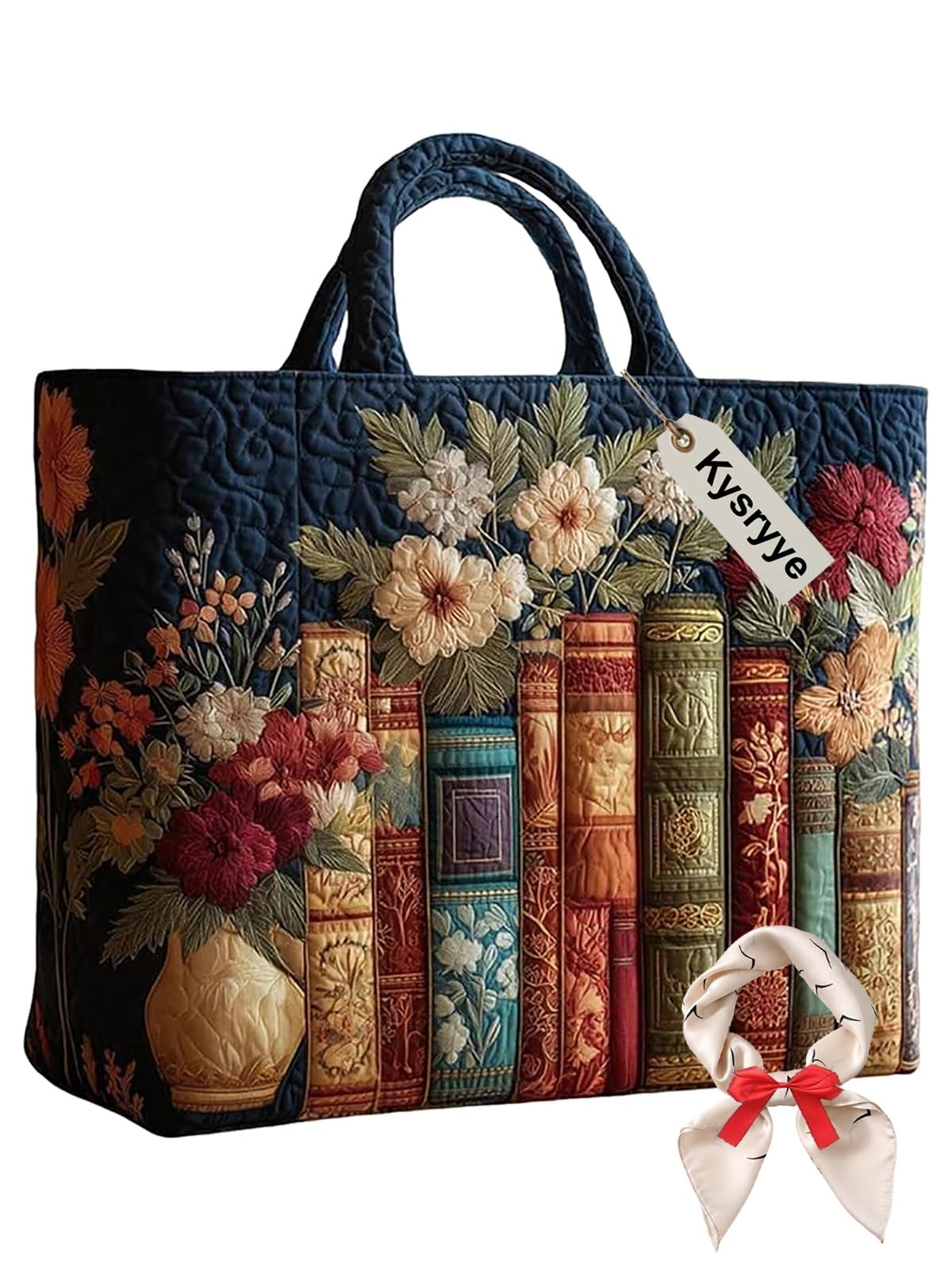 Small Quilted Tote Bag for Women, Vintage Quilt Purse Unique Large Capacity Foldable Shoulder Bag Daily Hobo Bags