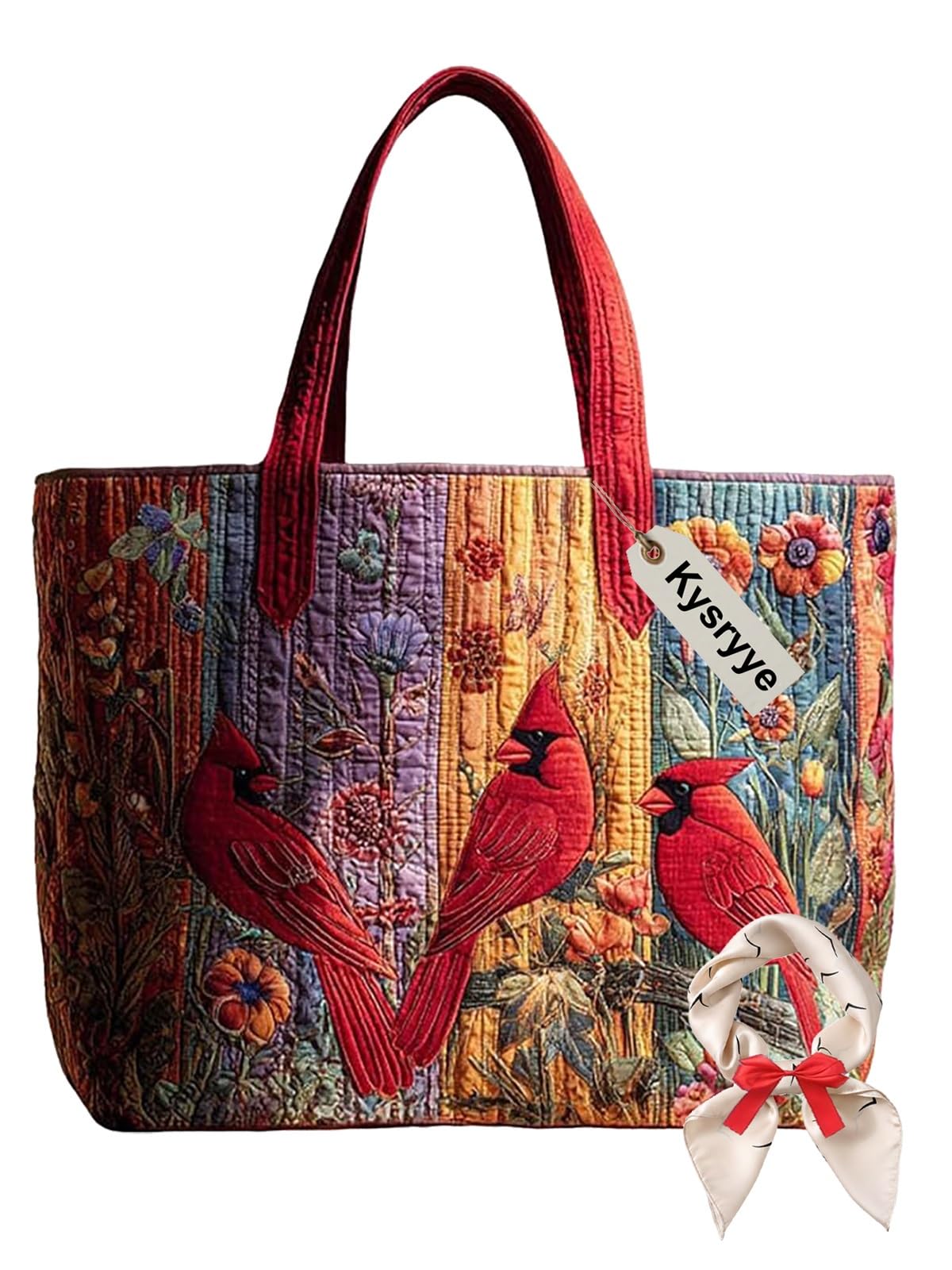 Small Quilted Tote Bag for Women, Vintage Quilt Purse Unique Large Capacity Foldable Shoulder Bag Daily Hobo Bags