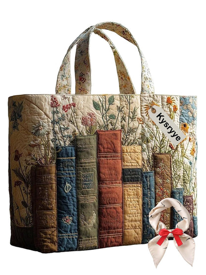 Small Quilted Tote Bag for Women, Vintage Quilt Purse Unique Large Capacity Foldable Shoulder Bag Daily Hobo Bags