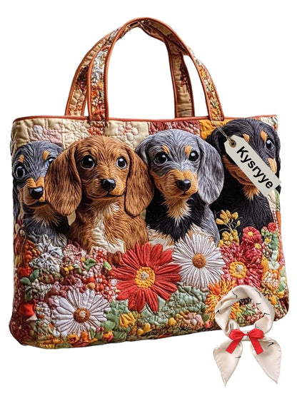 Small Quilted Tote Bag for Women, Vintage Quilt Purse Unique Large Capacity Foldable Shoulder Bag Daily Hobo Bags