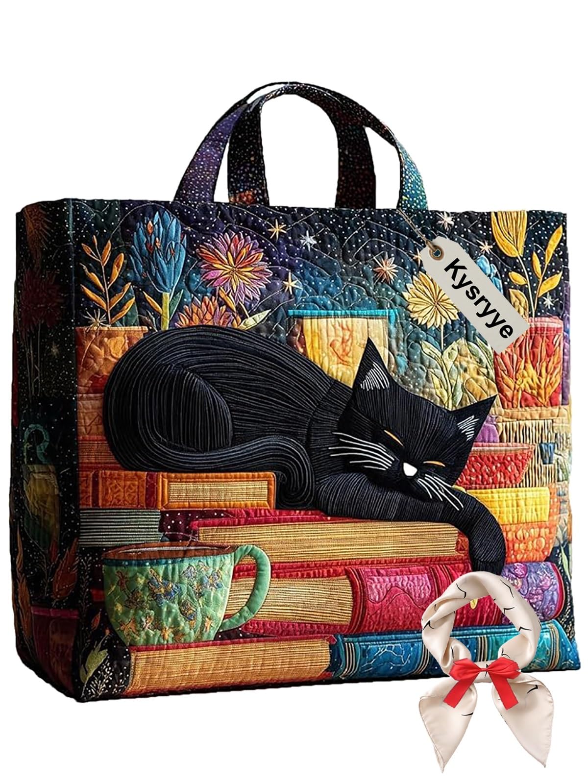 Small Quilted Tote Bag for Women, Vintage Quilt Purse Unique Large Capacity Foldable Shoulder Bag Daily Hobo Bags